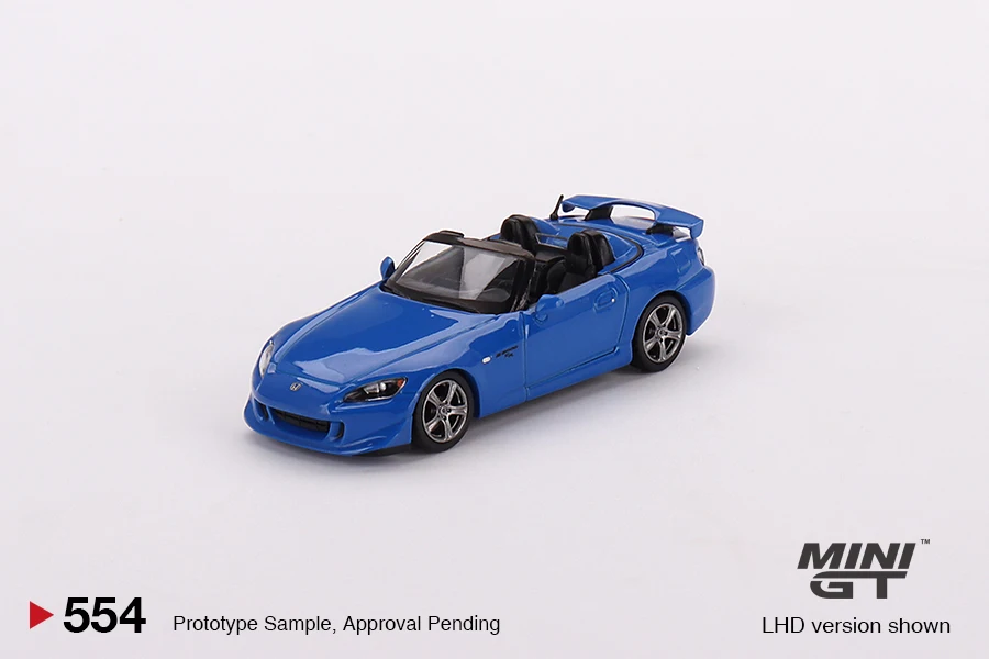 MINIGT1:64 Model Honda S2000 (AP2) CR Apex Blue MGT00554-CH LHD Car Friends Gifts Collect Ornaments Kids Xmas Gift Toys for Boys