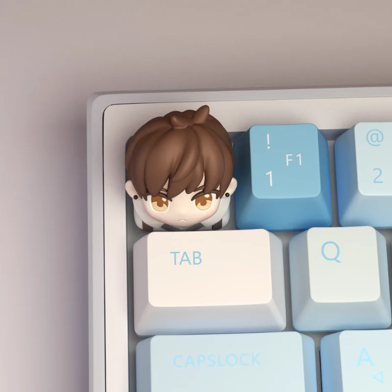Mr. Love: Dream Date Theme Keycaps Original Design Cartoon Lucien Keycaps for Mechanical Keyboard Custom 3D Resin Keycaps Gifts