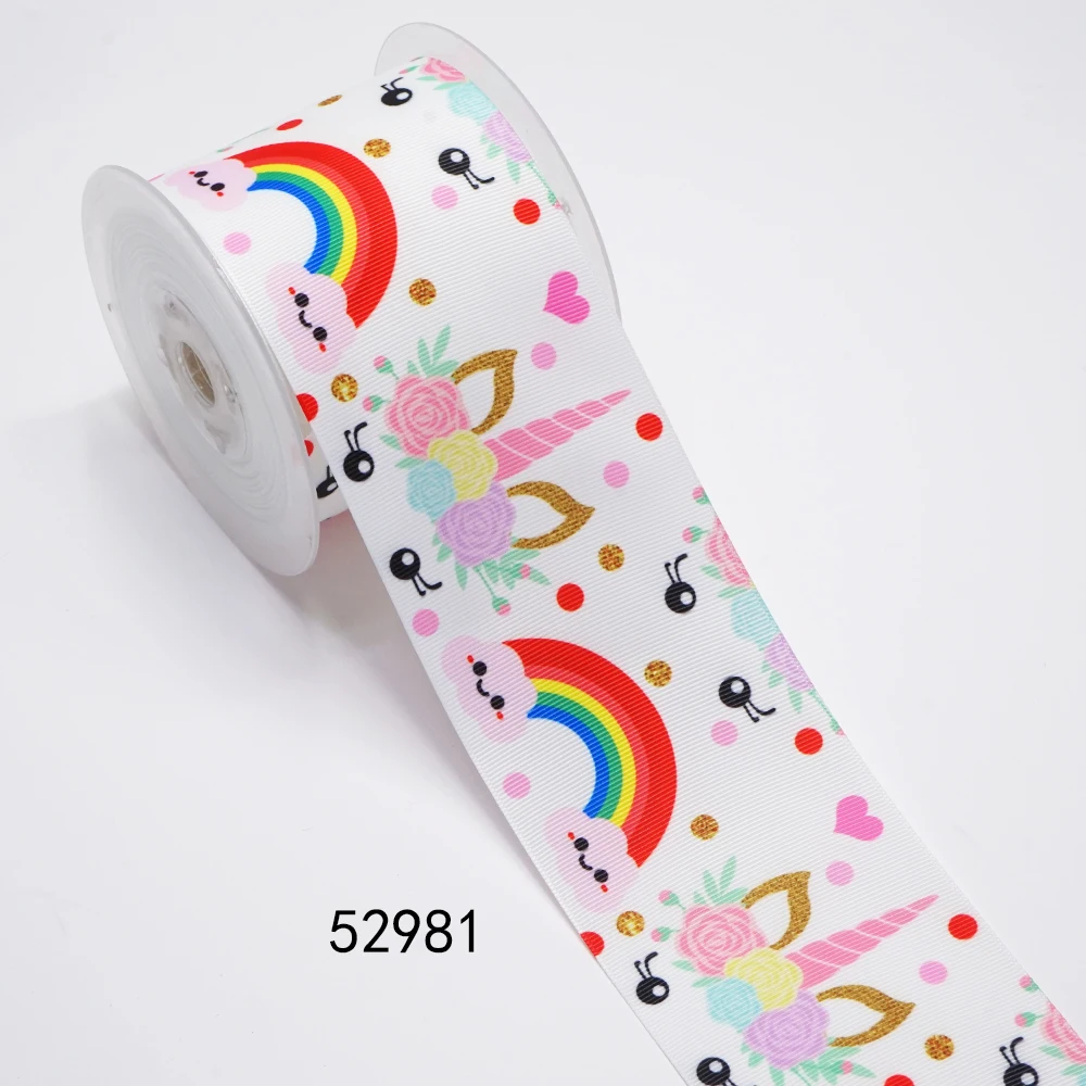 DIY Cartoon Unicorn Printed Grosgrain Ribbon For Craft Supplies Sewing Accessories 5 Yards, Planar Resins Mold 10 Pieces. 50611