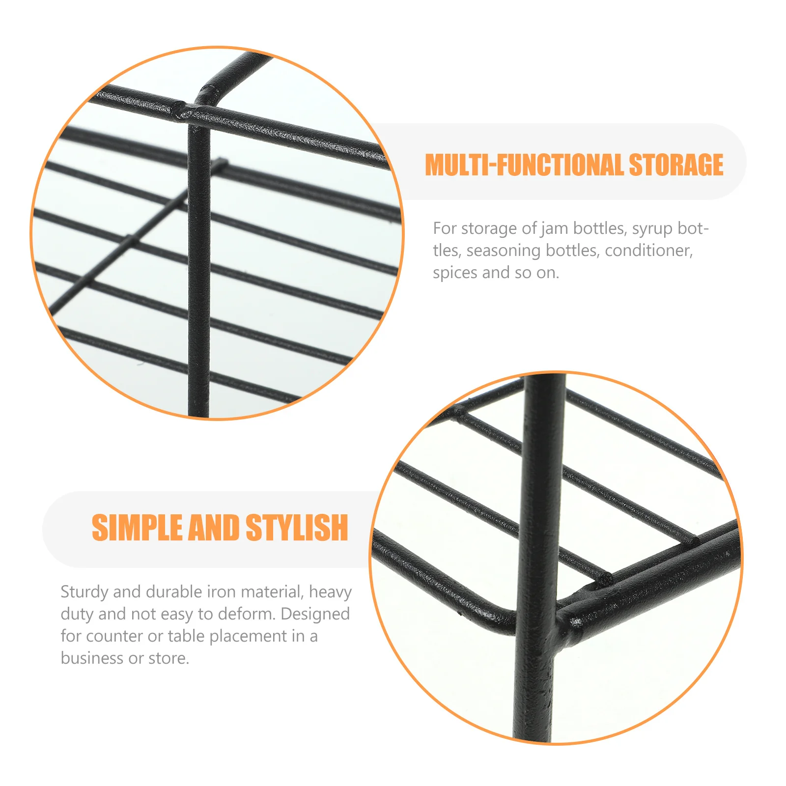 

Iron Syrup Bottle Storage Rack For Kitchen Coffee Shop Heavy Duty Spice Rack Jam Bottle Stand Candy Table Stand Syrup