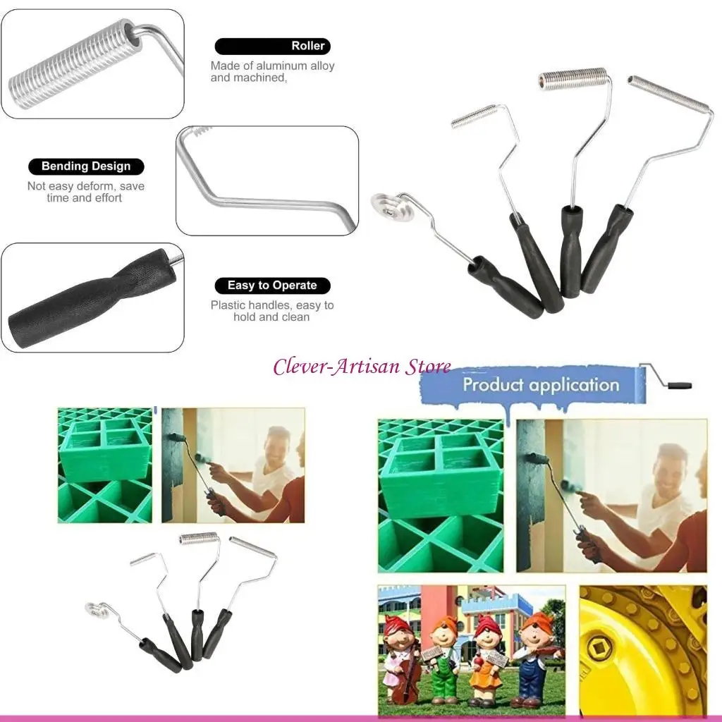 

E06B Set of 4 Fiberglass Laminating Rollers For Quality Finish In Home Projects