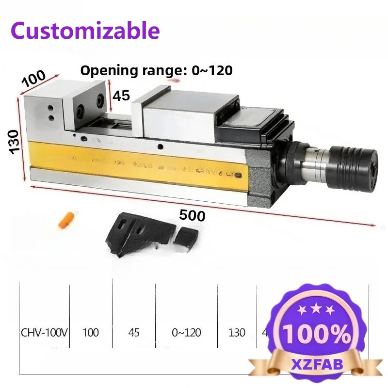 Factory Direct 2026 6-inch Concealed Hydraulic Flat Jaw Vise Heavy Duty High Precision Clamp for CNC Milling Drilling Metal Mach
