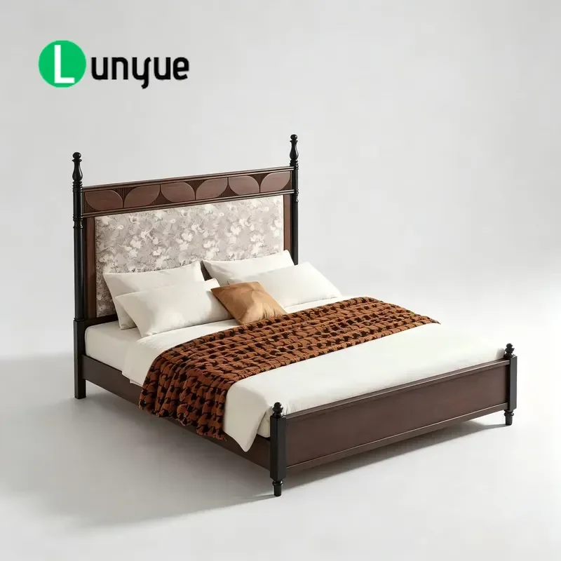 Luxury Ash Wood Double Bed Frame Upholstered Leather Platform Storage Bed with Headboard Modern Design for Bedroom Furniture