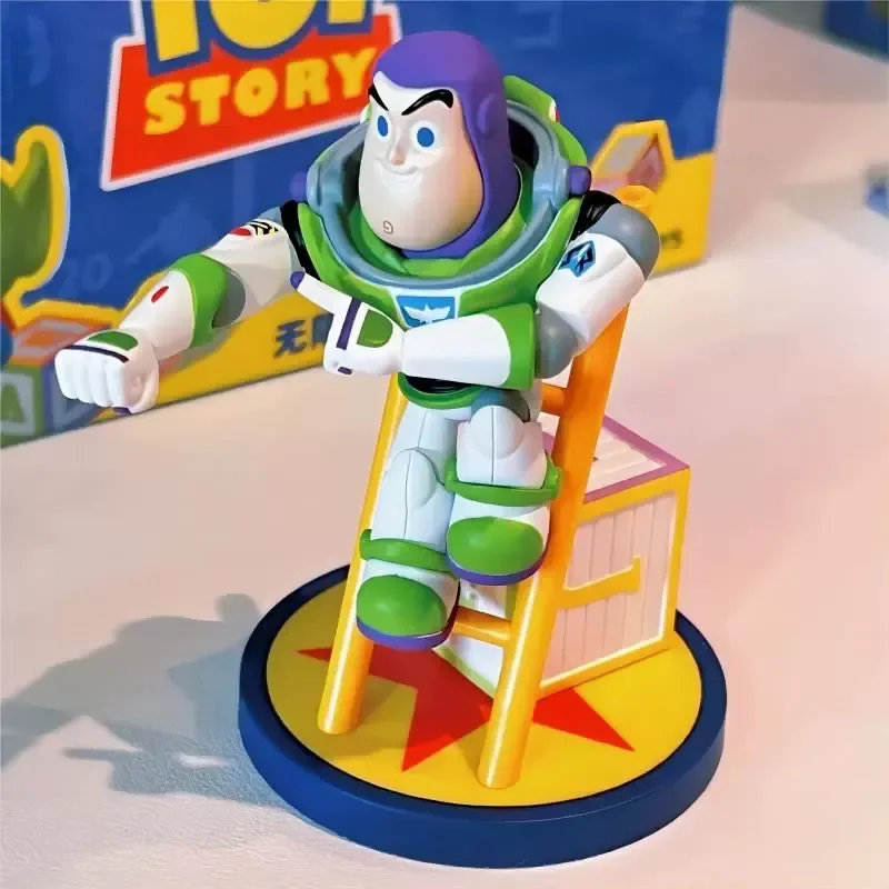 Blind Box Miniso Disney Toy Story Large Ladder Series Trendy Figures Cartoon Toys Peripheral Model Birthday Gift For Children