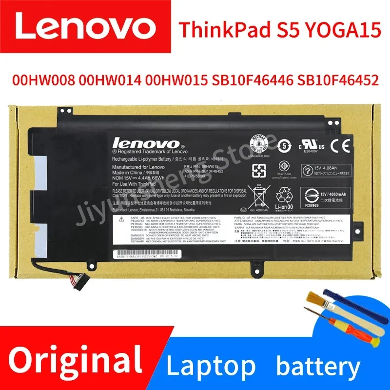 

Новый оригинальный аккумулятор для ноутбука Lenovo ThinkPad S5 YOGA SB10F46446 TP00070A 00HW008 00HW009, 15 в, 66 Вт · ч, 4080 мАч