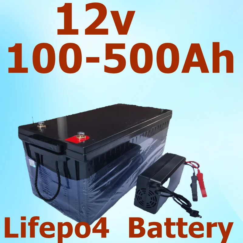 Rechargeable 12V 100Ah 120Ah 150Ah 180Ah 200Ah 300Ah 400Ah 500Ah Lifepo4 Battery for 1000W 2000W Trolling Motor Solar System