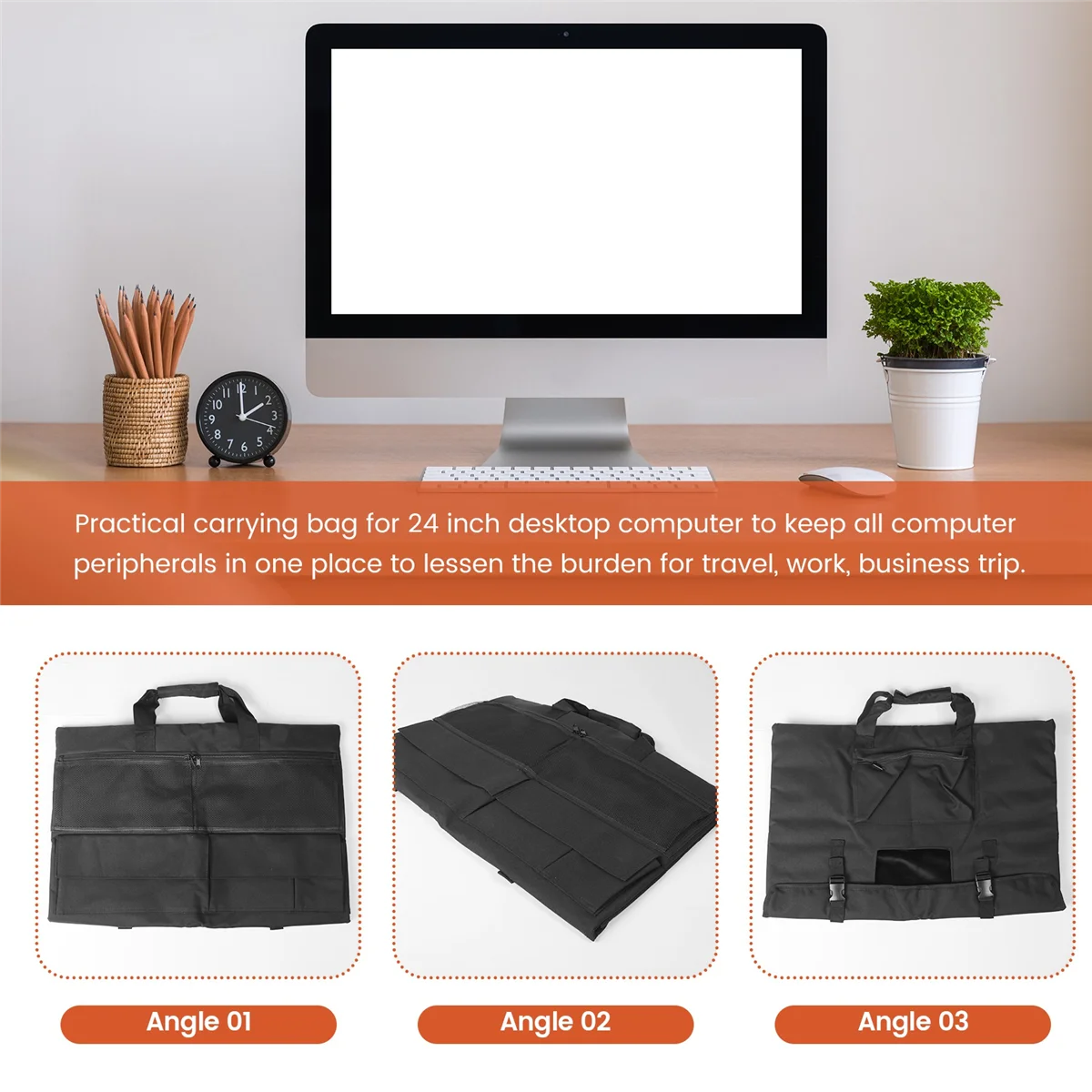 

Travel Carrying Case for 24Inch IMac Desktop Computer,Protective Storage Bag for IMac Monitor Dust Cover with Handle Vogue