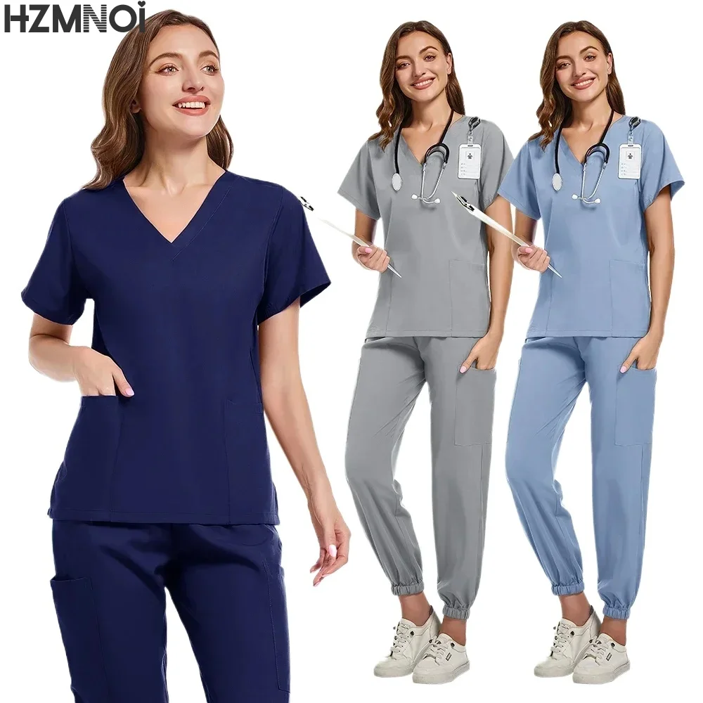 Vêtements de travail pour infirmière médicale et salon de beauté, ensemble de gIslande pour femme, haut et pantalon de spa, tunique de médecin infirmier, générateurs trempés, uniformes cliniques