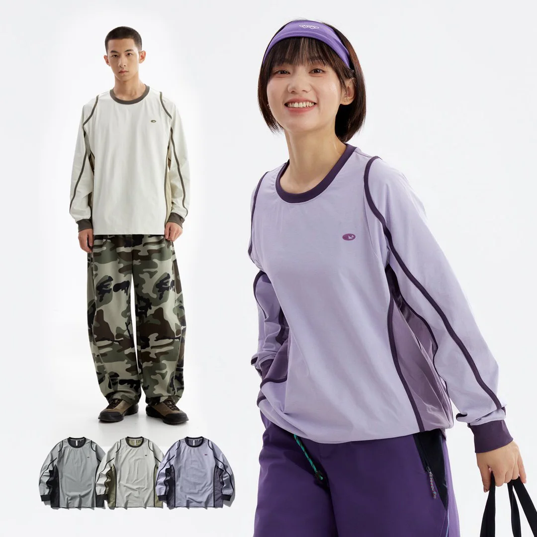 Women Outdoor Sport Lightweight Quick Dry Long Sleeve T Shirt Men Loose Casual Mountain Hiking T-shirts Fitness Tshirt Tops