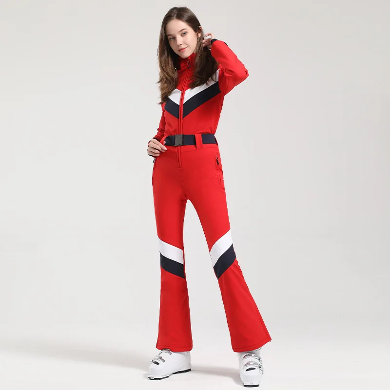 New Women's Ski Suit Outdoor One Pieces Windproof Snowboards Wear Female Snowsuits Waterproof Winter Ski Clothes Women Overalls