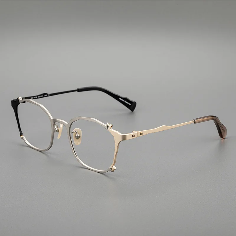 Eyeglass frames for men and women retro irregular large frame popular pure titanium personalized eyeglass frames