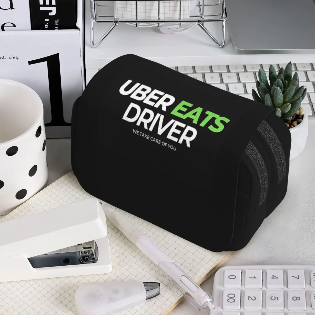 

Пенал для детей с логотипом Uber Eats, для курьеров доставки еды, подарочный пенал-коробка, сумка для канцелярских принадлежностей, держатель для ручек
