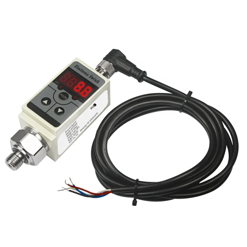 Electronic Pressure Switch Controller Intelligent Digital Display Switch PNP NPN 4-20ma 2 Relays Adjustable Ip65 Protection
