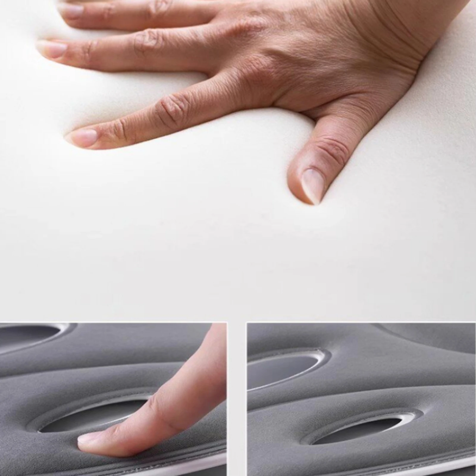 Lumbar Support Seat Cushion Contoured Ergonomic Lumbar Cushion Chair Accessory Center Cutout
