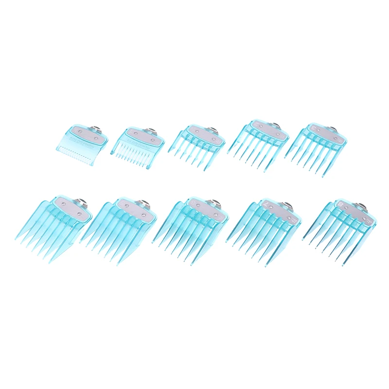 หวีรองตัดผมแบบใหม่ 2/8/10 ชิ้น อุปกรณ์เสริมสำหรับปัตตาเลี่ยน ขนาด 1.5/3/4.5/6/10/13/16/19/22/25 มม.