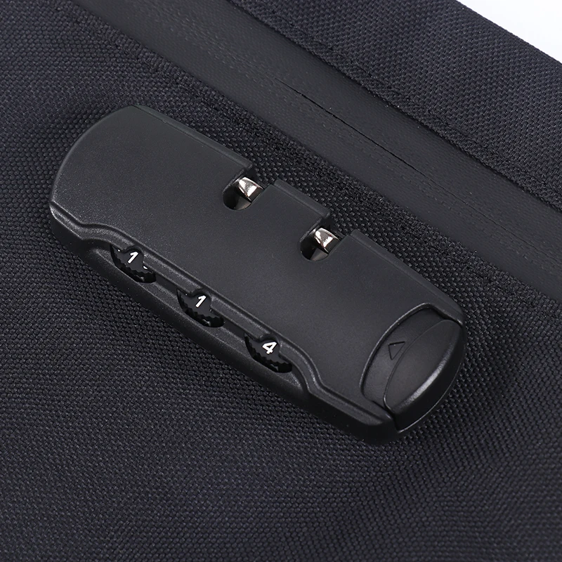 Bolsa de lona para dinero con cerradura de combinación, bolsa con cerradura portátil impermeable, bolsa de almacenamiento de documentos segura con cierre de cremallera para dinero en efectivo