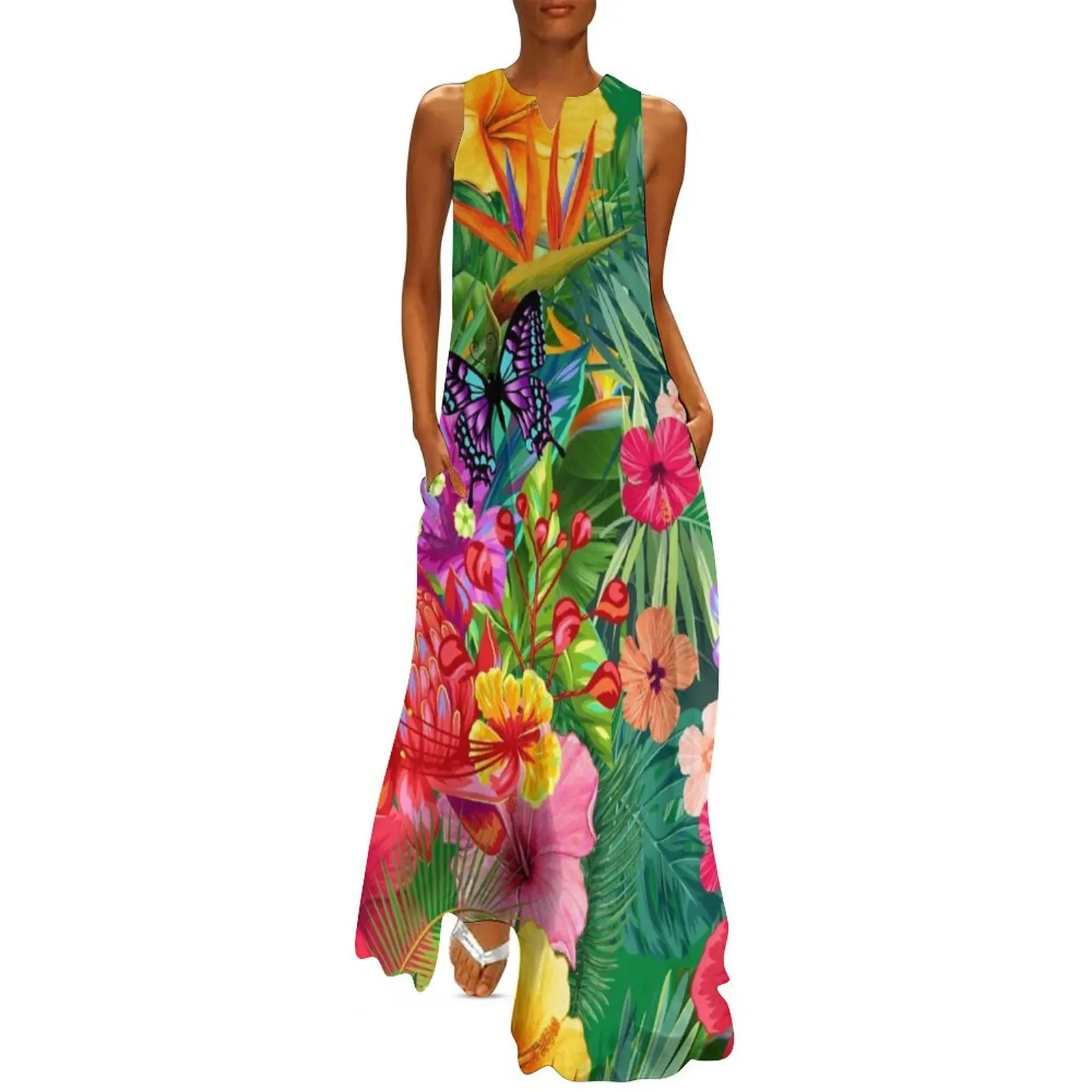 

Hawaiian aloha,TROPICAL HAWAIIAN DESIGN Long Dress Evening gown sensual sexy dress for women Dress