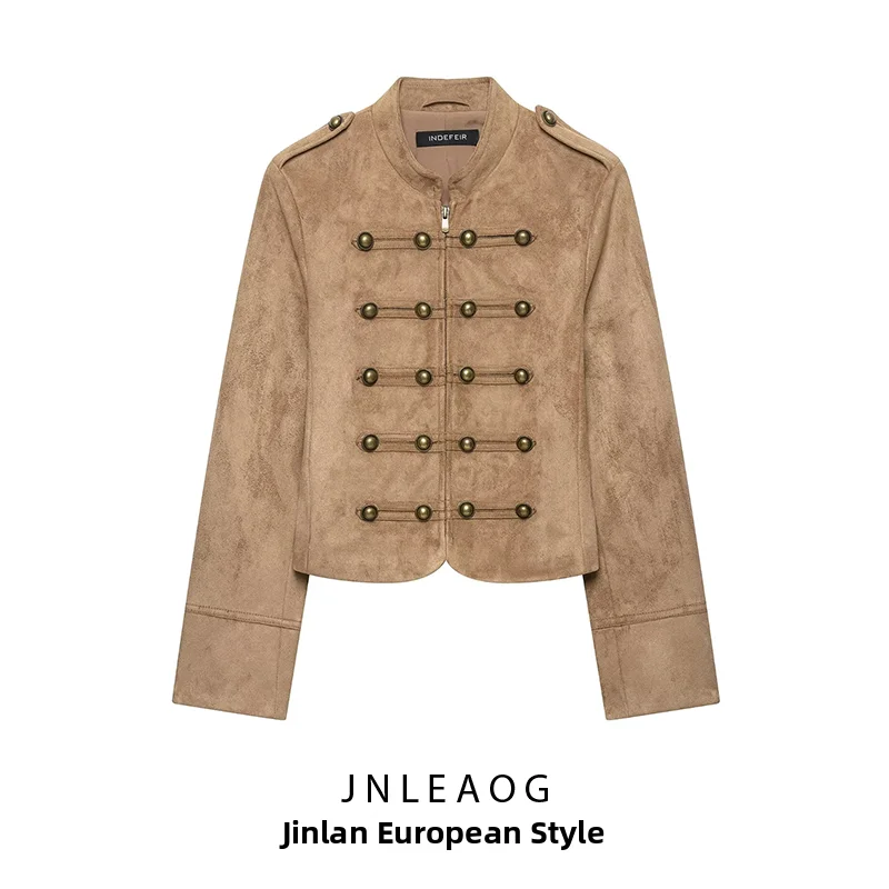 JNLEAOG Summer New Women's Fashion Rope Knot Effect Jacket Coat Standard Style Polyester Material Versatile All-match