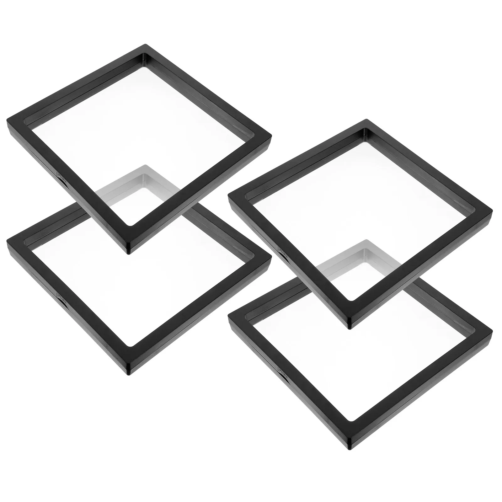 4-個の-3d-ケースリングジュエリーコイン用透明デスクトップスタンド安定した創造的な構造目を引く