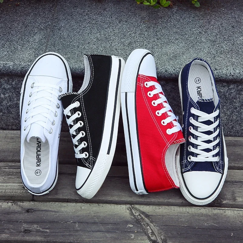 Women Fashion Canvas Shoes For Men Sneakers Casual Sneakers Tenis Flats White Black Loafers 2024