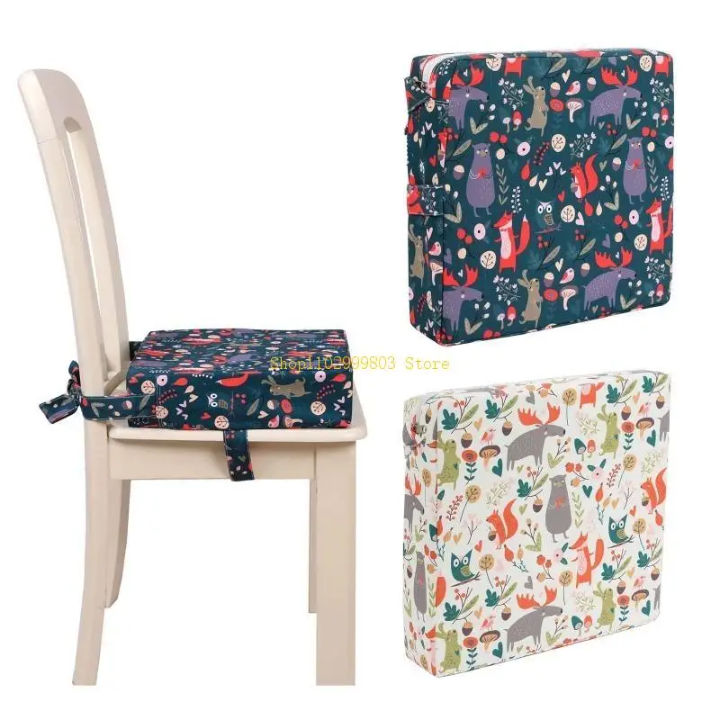 وسادة كرسي عالية محمولة معززة للسفر وغرفة الطعام وإسفنجة سميكة لمقعد كوشي J0MF