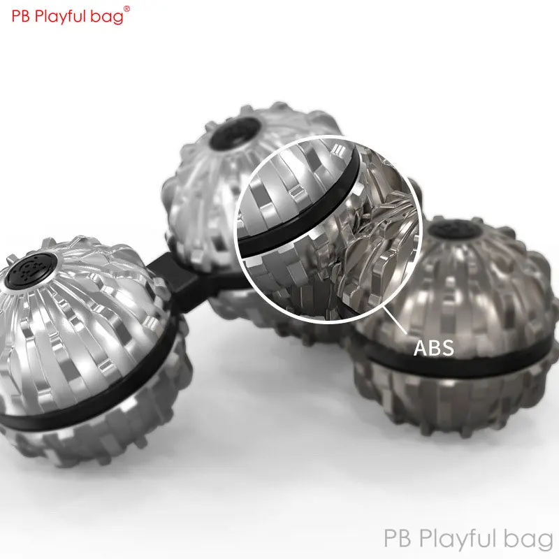 Boule de Massage monobloc en métal LT, boule rotative de décompression Kirsite, jouet EDC Fidget Spinner, balle de décompression