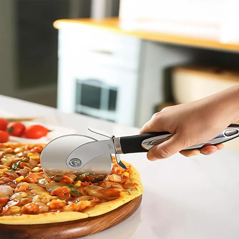 

Набор для нарезки пиццы, 20 см, с защитой для большого пальца, высокое качество и долговечность, для любителей приготовления пиццы, подарок для любителей пиццы
