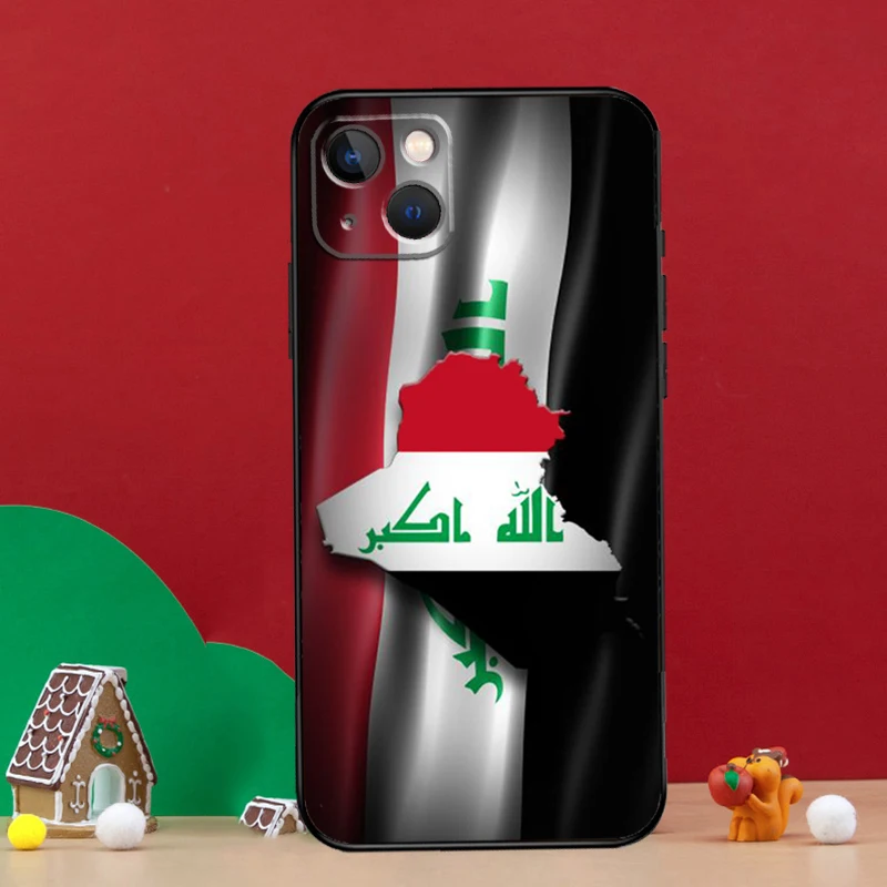 Iraqi Iraq Flag Capa For iPhone 15 11 14 Pro Max 12 13 14 Pro Max Plus X XR XS Max 12 13 Mini Phone Case