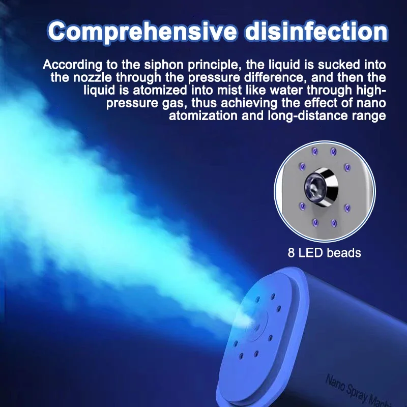 K5 Pro handheld electric spray, rechargeable multi-purpose lawn garden irrigation, nano blue light household cleaning sprinkler.