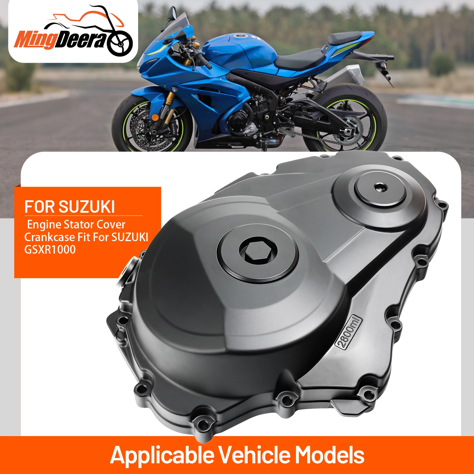 

Motorcycle Engine Cover Stator Housing Fit For SUZUKI GSXR1000 2009-2016 GSX-R1000 2017-2020 Durable Aluminum Construction