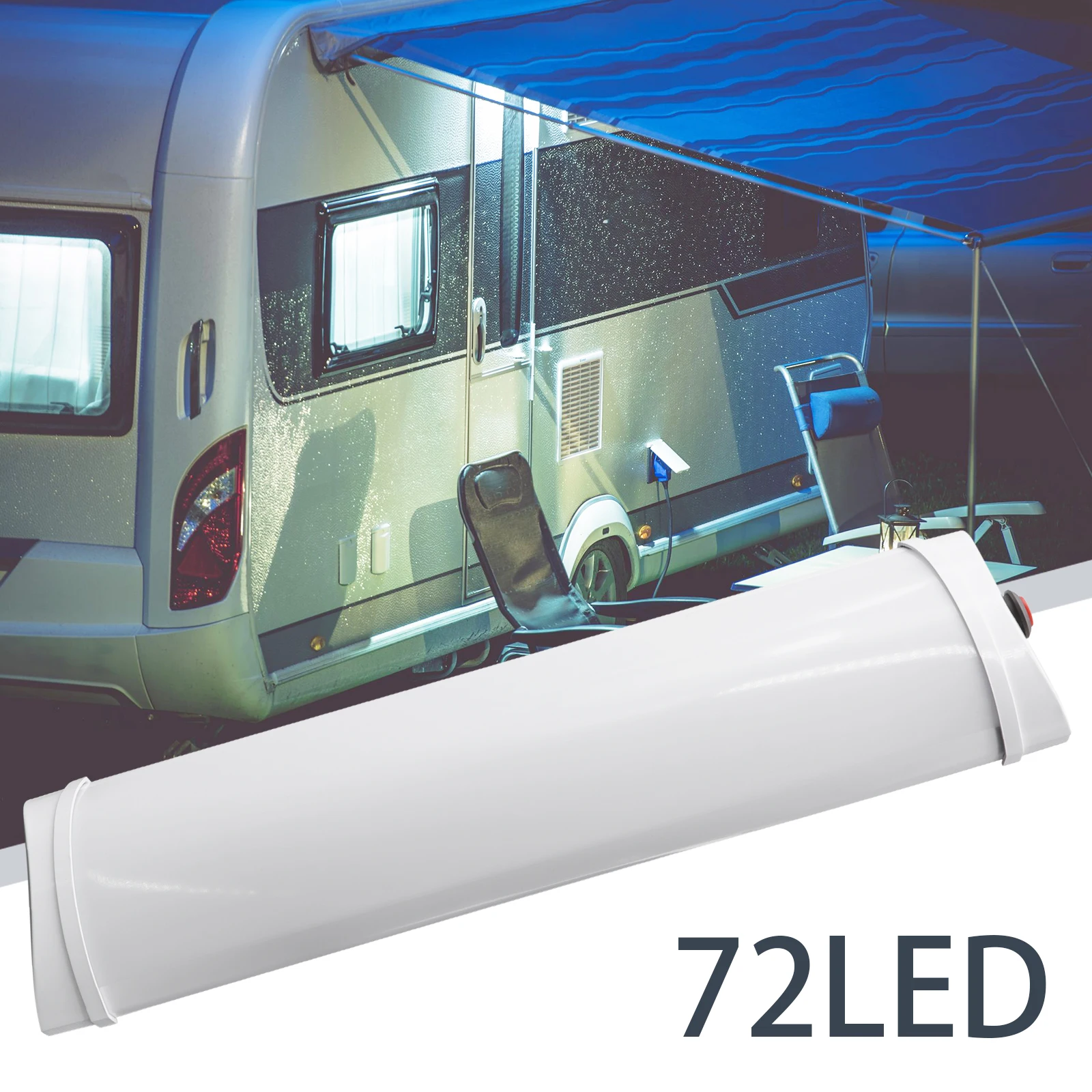 LED Interior Light Car Ceiling Lights White Light Diffuser Lamp Work Light for RV Truck Boats Caravans Lorries Cargo Transit Van