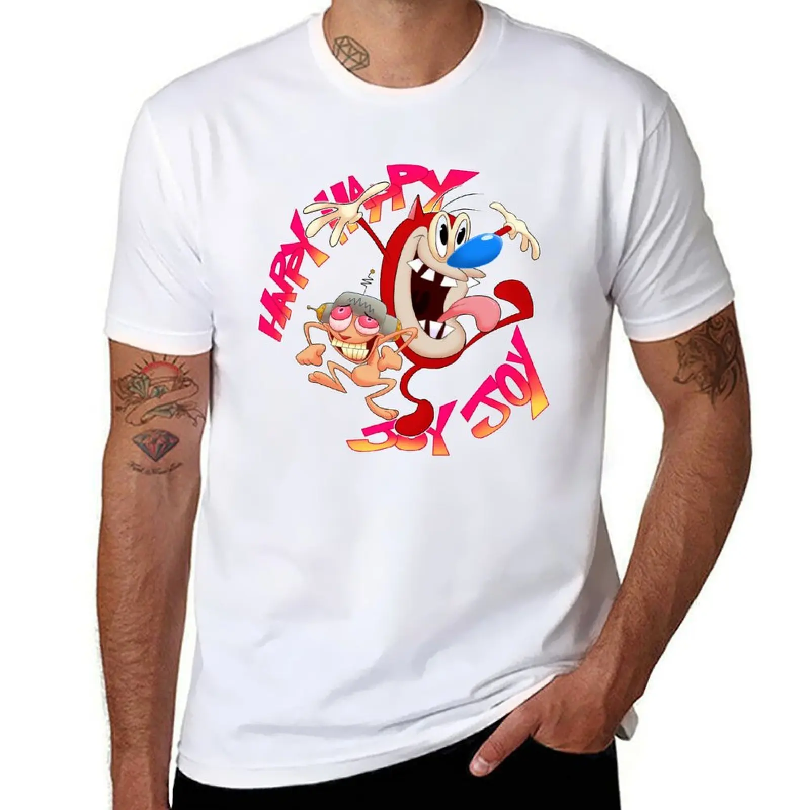 

Happy Happy Joy Joy T-Shirt graphic t shirts for man t shirt man casual T-Shirt