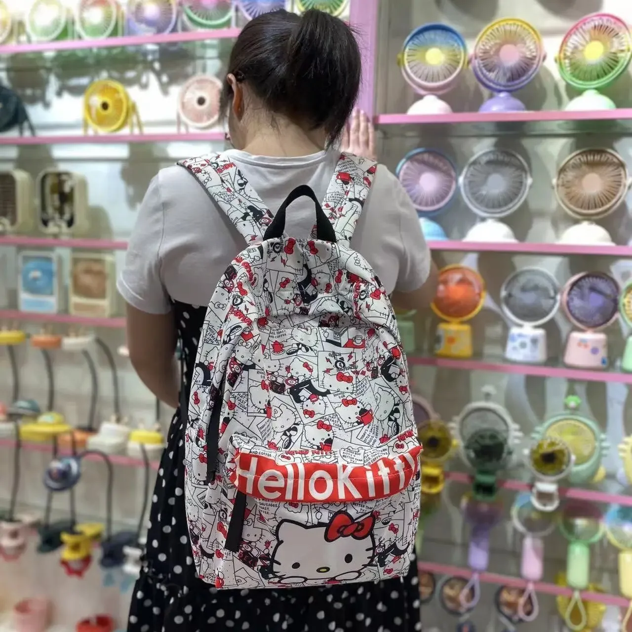 

Sanrio Hello Kitty Melody Schoolbag Backpack Lightweight Casual Travel Bag Kuromi Cinnamoroll Backpacks ForChildren Kawaii Toys