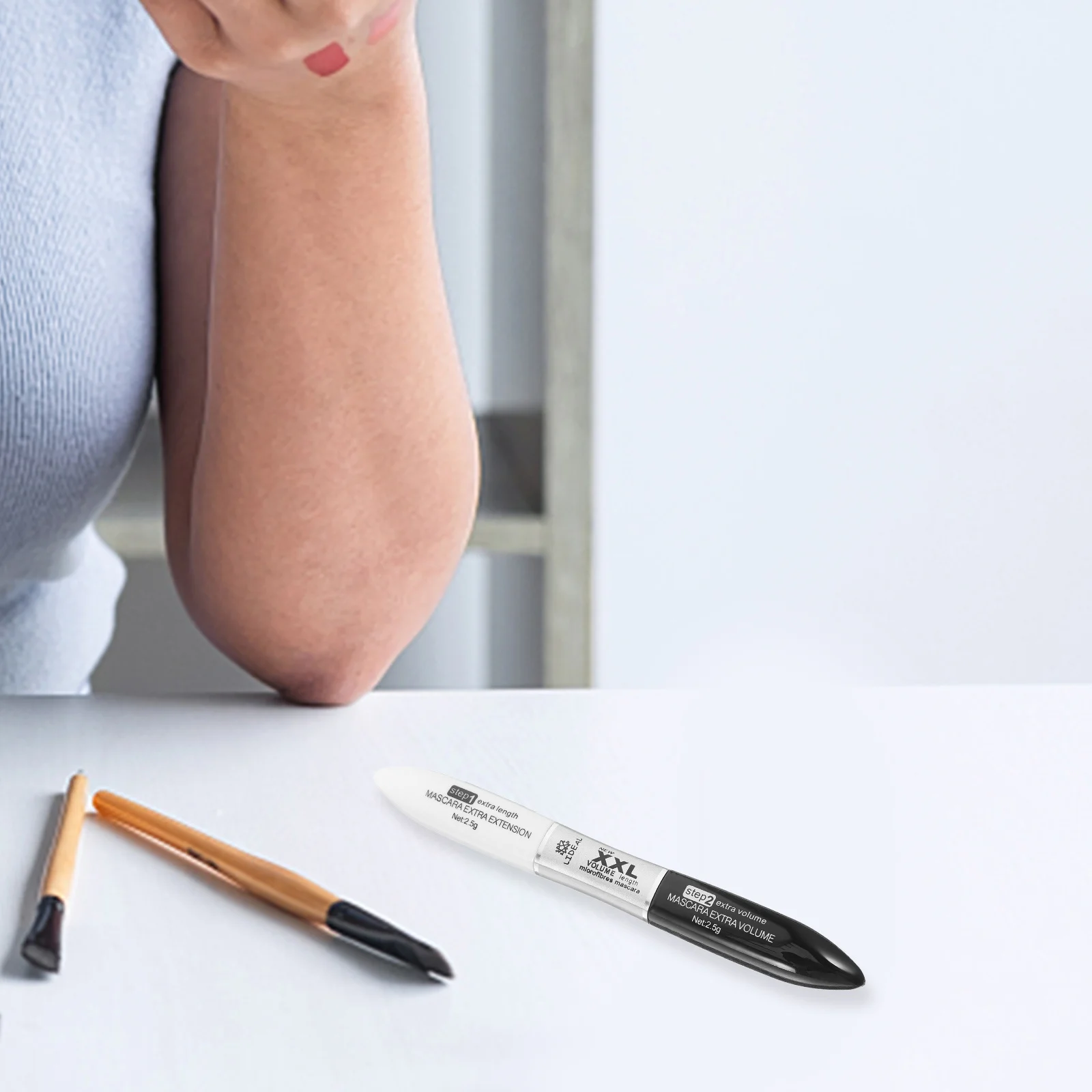 Mascara à cils imperméable, Double extrémité, allongeant, volumateur, bouclage, maquillage glamour pour les yeux, 1 pièces