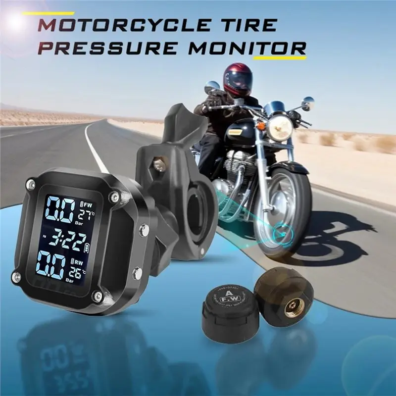 Motorcycle Tire Pressure Combination Digital Display TPMS Sensor For Tire Pressure Monitoring