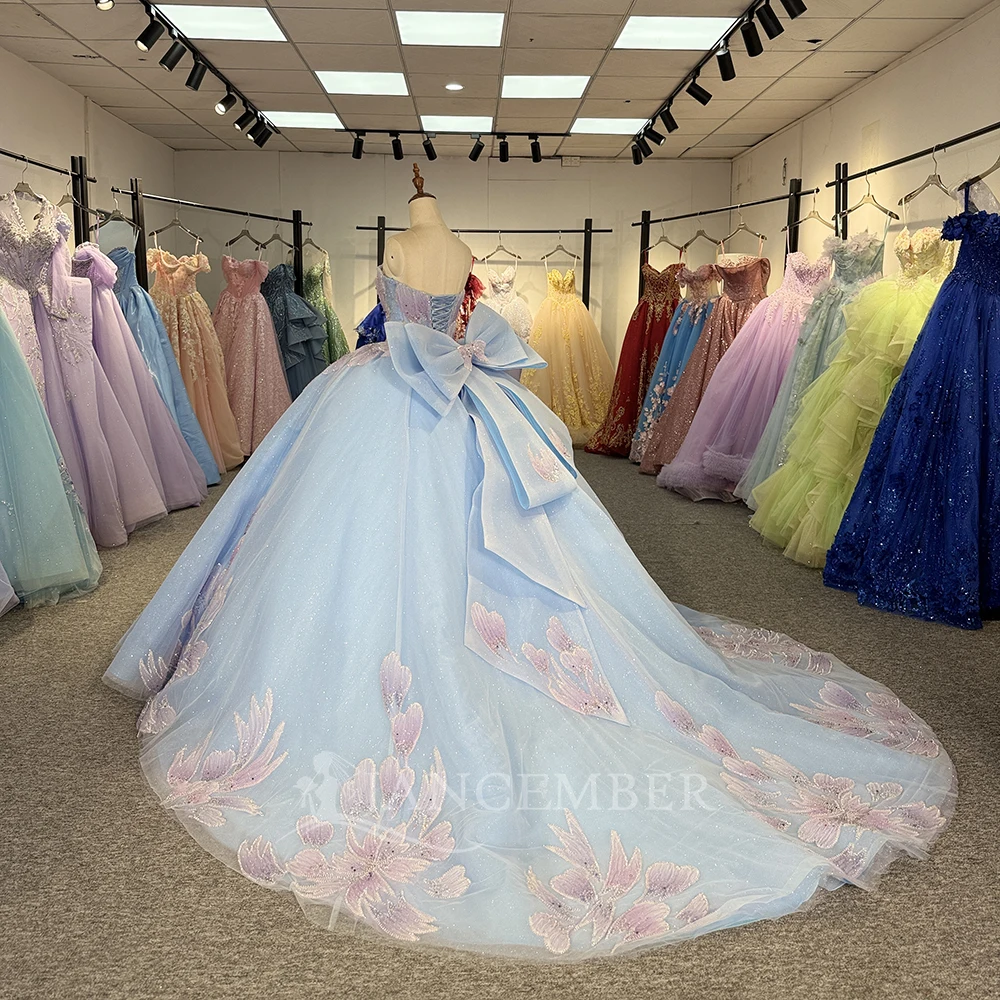 تخصيص 15 فساتين Quinceanera الكرة ثوب حمالة مطرز الدانتيل يصل طول الأرض المرأة حفلة موسيقية مناسبة ارتداء فستان الحفلات 2025