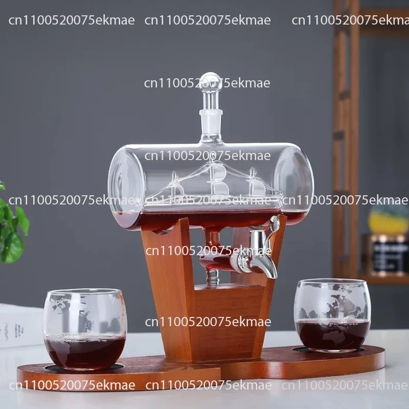 Suitable for household tempered glass wine pots, awakeners, high purity glass sets, rust proof wine barrels