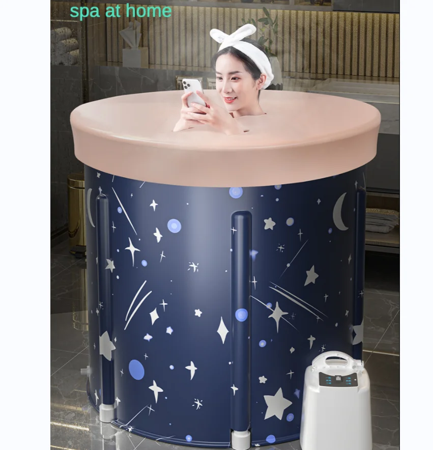 Adult bathtub Bathtubs Foldable Bath Bucket PVC Material Hot Bath Ice Bath Ice Therapy Sauna for The Baby Large Family Pool