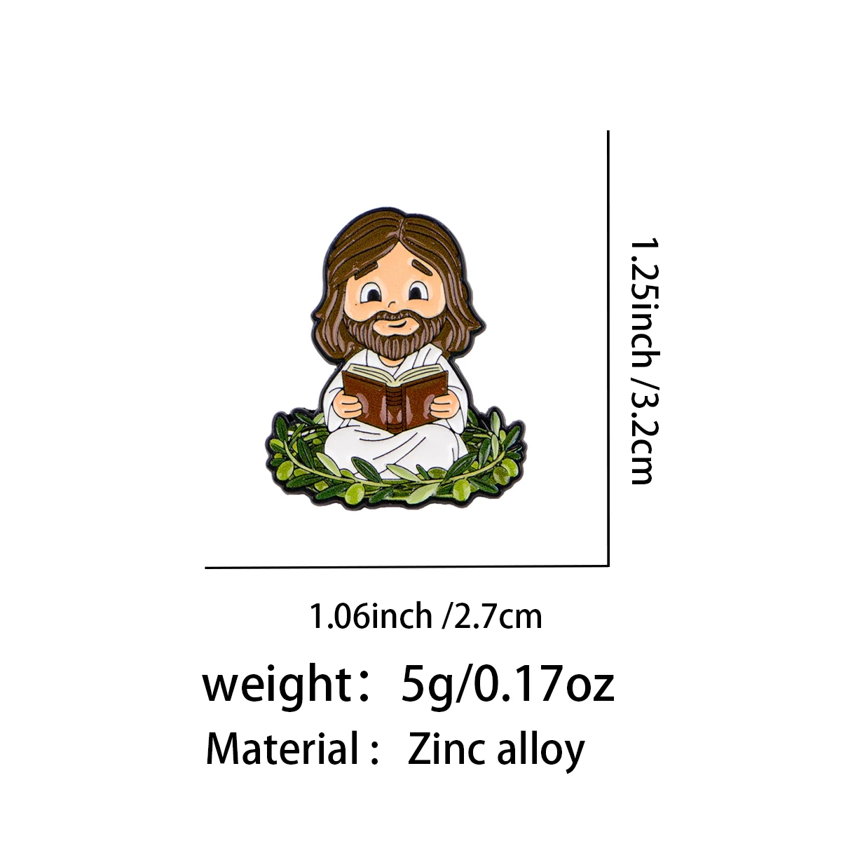 Jesus  Enamel Pin Reading Book Brooch Lapel Pins Badge on Backpack Clothing Accessories Fashion Jewelry Friends Gifts