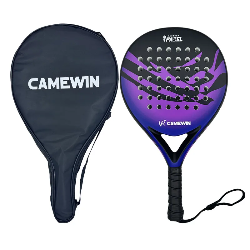 

Cwin Pro Padel Racket Carbon Fiber Construction Thick Design for All Round Game Enhanced Shock Absorption Durable