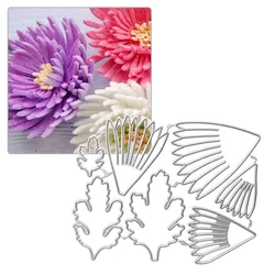 Metal Cutting Dies Cut Mold Chrysanthemum Petal Metal Dies Scrapbook Carbon Punch Knife Paper Craft Mould Stencils Mold