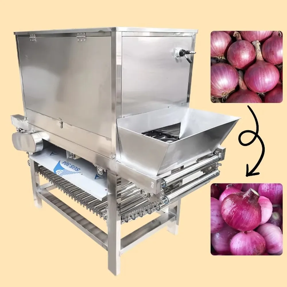 Pneumatic Onion Peeling Machine Commercial Vegetable Skin Remover High Efficiency Food Processing Equipment for Large