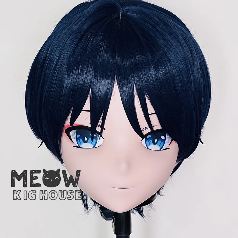 

(MEO572) Customize Handmade Full Head Lockable Crossdress Male to Female Japanese Cartoon Anime Game Character Kigurumi Mask