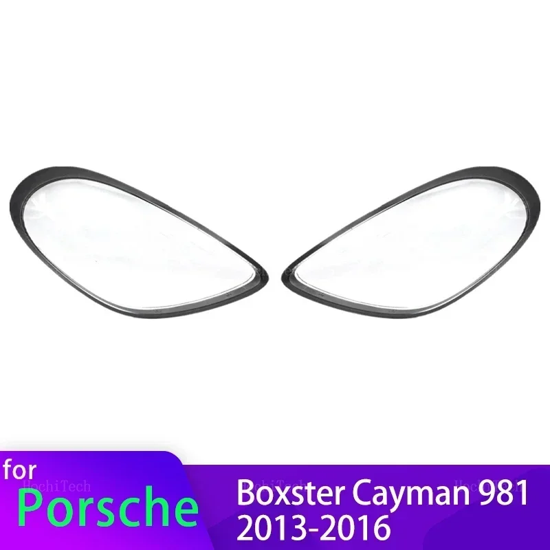 

For Porsche Boxster Cayman 981 2013 2014 2015 2016 Transparent Housing Front Headlights Lens Shell Cover Lampcover Lampshade