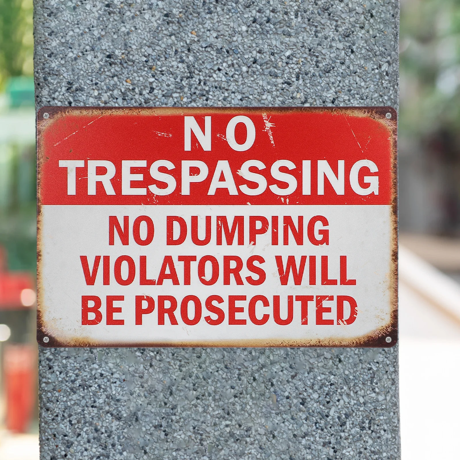 Do Not Enter Sign Metal Warning Safety No Entrance Label Outdoor Indoor Use Weatherproof Durable Pre-Drilled Holes Traffic