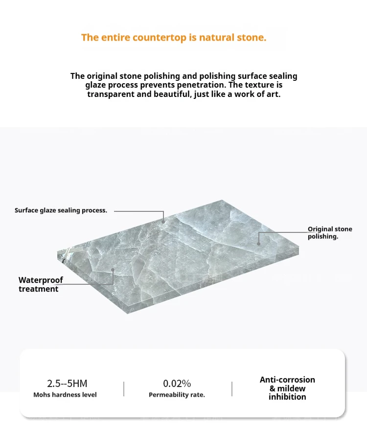 UFO Oval Glacier Stone Coffee Table Set, Italian Minimalist S White Jade Table, Heat Resistant & Translucent, Master Design