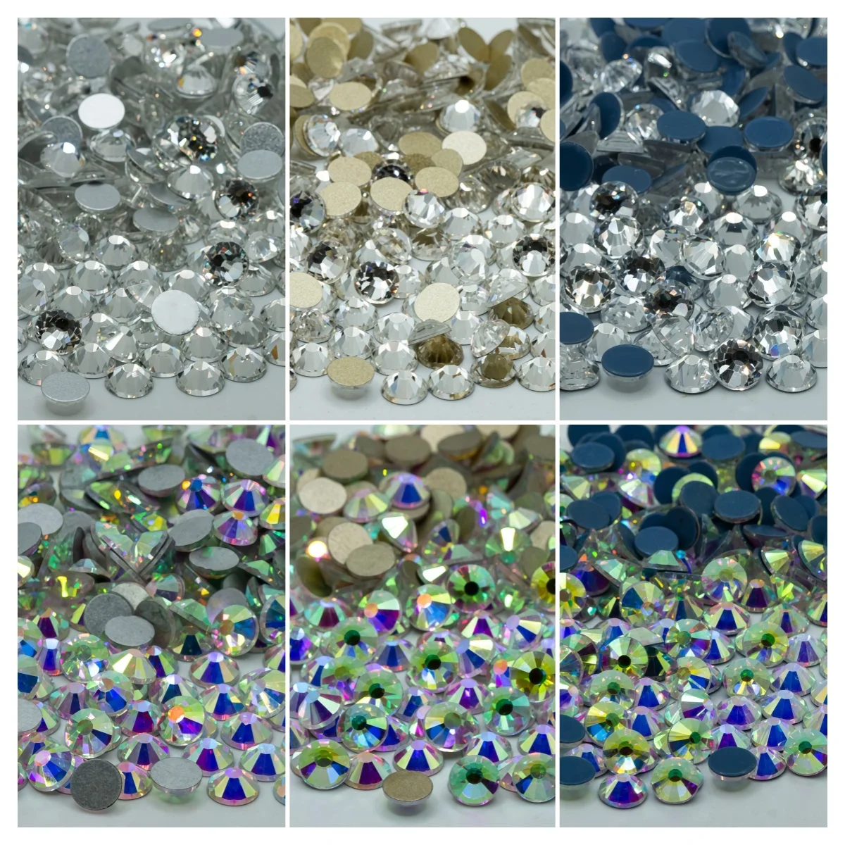 Super Qualität Glitzer Edelsteine SS3-SS50 Flatback Steine Klarer Kristall Nicht Hotfix Strasssteine Nail Art Dekoration Strasssteine