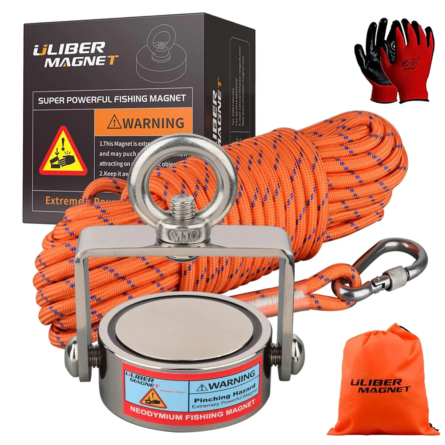 

Вращающийся двусторонний магнитный комплект для рыбалки с силой тяги 1200 фунтов для поиска и извлечения предметов в реках и на пляжах