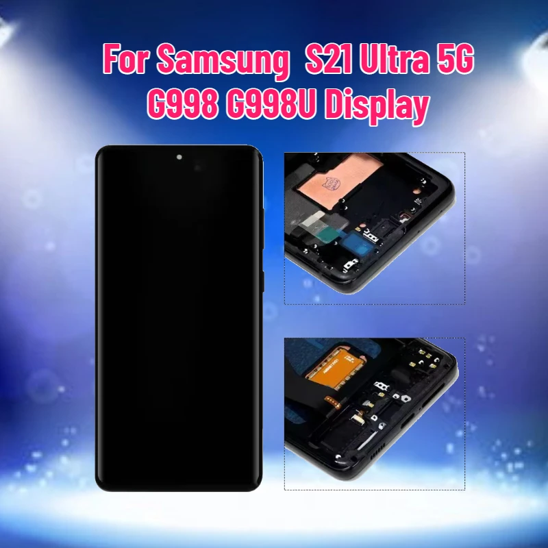 pannello-tft-sm-g998f-sm-g998-per-samsung-s21-ultra-5g-g998-g998u-display-touch-screen-digitalizzatore-con-cornice