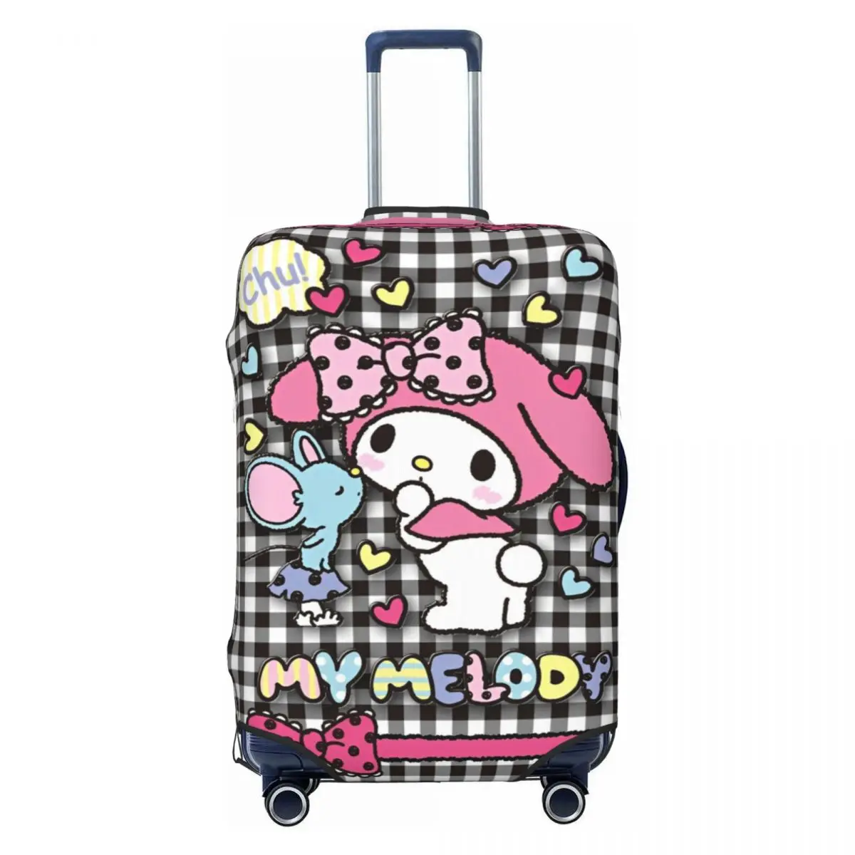 My Melody Sanrio Anime Suitcase Cover Vacation Cute Y2K Manga Strectch Luggage Case Business Protector